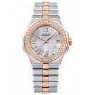 Replica Chopard Alpine Eagle 36mm Steel and Rose Gold Diamond Bezel Mother of Pearl Dial