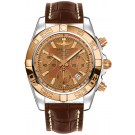 Replica Breitling Chronomat 44 Steel and Rose Gold Polished Bezel Croco Strap CB011012/H548/739P/A20BA.1