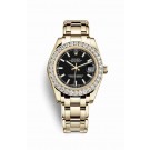 fake Rolex Pearlmaster 34mm yellow gold 81298 watch