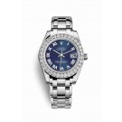 Rolex Pearlmaster 34 18 ct white gold 81299 Blue Dial Watch fake
